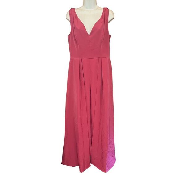 Kay Unger Avery Maxi Romper in Pink Rose NWT Size 8 - Picture 6 of 10
